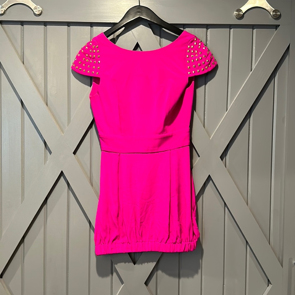 Hot pink silk mini dress by Naven